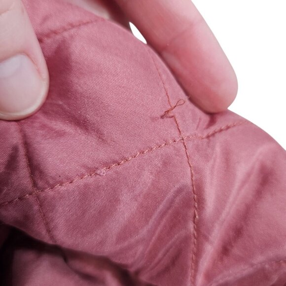 Vintage‎ Partners II Womens Quilted Bomber Jacket 2X Pink 100% Silk Vintage 80s - Picture 10 of 12